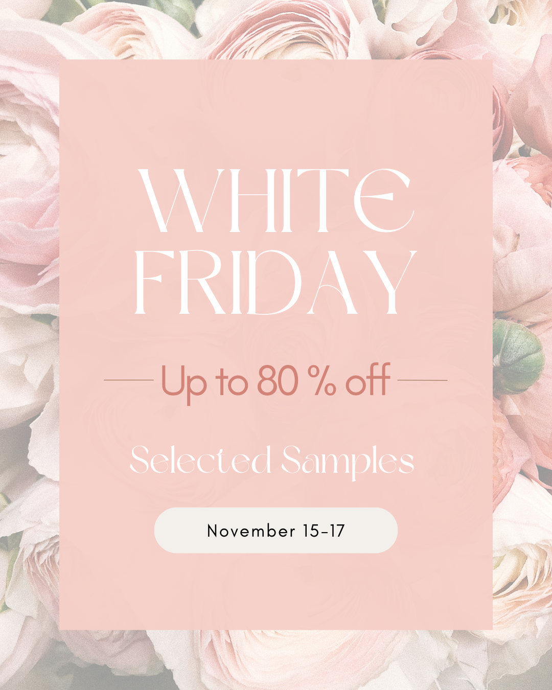 White Friday Sample Sale!