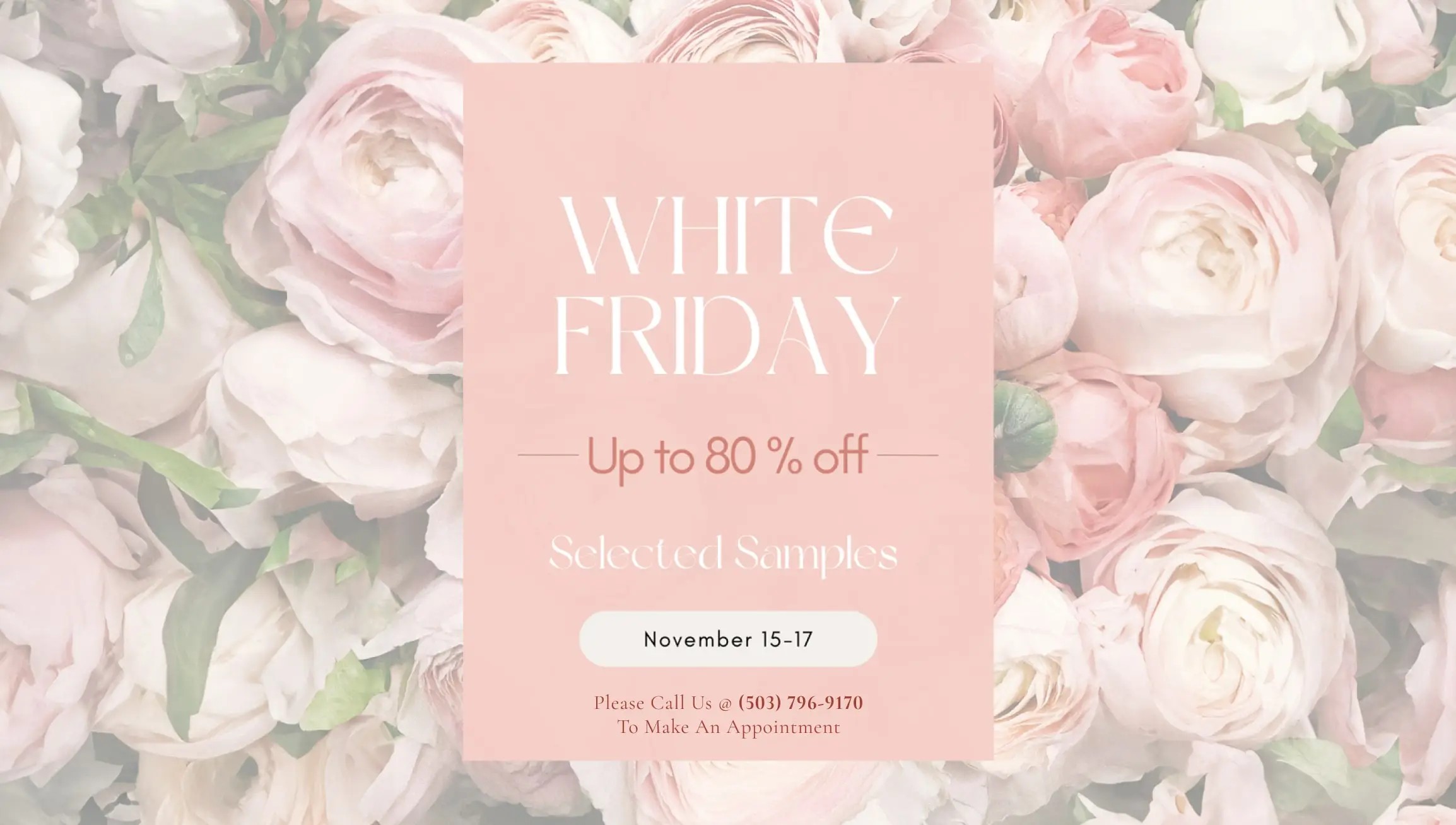 Desktop White Friday Sample Sale Banner